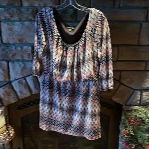 Chevron print dress EUC